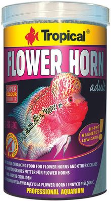 Tropical Flower Horn Adult 500ml - Futter für Flowerhorns + Cichliden Aquarium