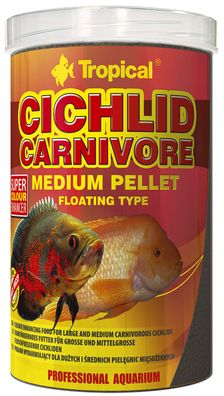 Tropical Cichlid Carnivore Medium Pellet - für fleischfressende Cichliden 500ml