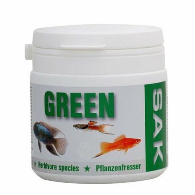 SAK green Flockenfutter - 150ml - Futter für alle Zierfischarten