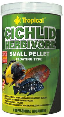 Tropical Cichlid Herbivore Small Pellet 250ml für pflanzenfressende Cichliden