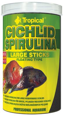 Tropical Cichlid Spirulina Large Sticks 250ml - für große Cichliden Futter
