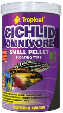 Tropical Cichlid Omnivore Small Pellet - allesfressender Cichliden 250ml
