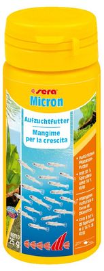 Sera micron 50ml - Aufzuchtfutter für Fische und Amphibien MHD 05/22