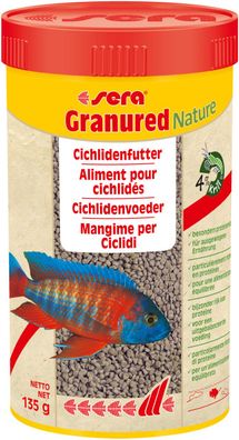 Sera granured Nature 250ml - Hauptfutter für kleinere Carnivore Cichliden