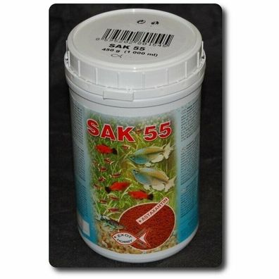 SAK 55 Granulat Gr. 00 - 1000ml - Spezial Aquaristik Futter mit Astaxantin