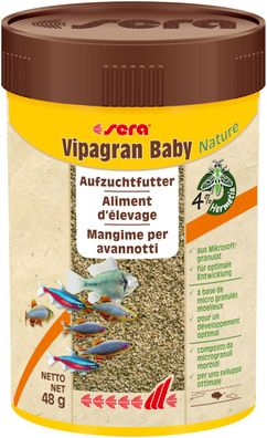 Sera vipagran baby Nature 100ml - Mikro Softgranulat Aufzuchtfutter MHD 06/23