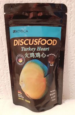 Discusfood Turkey Heart Soft Granulat 80g - Premium Diskus Granulat Diskusfische