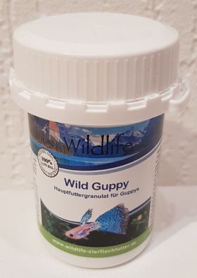 Wildlife Wild Guppy 40g - Hauptfuttergranulat für Guppys - 100% Natural