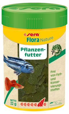 Sera Flora Nature 100ml Flockenfutter frei von Farb- und Konservierungsstoffen