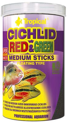 Tropical Cichlid Red & Green Medium Sticks 250ml - für mittelgroße Cichliden