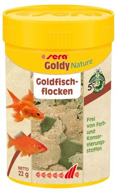 Sera Goldy Nature 100ml - Flockenfutter für alle Gold- und Teichfische Goldfisch