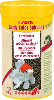 Sera goldy color spirulina Nature 250ml - Farbfutter Granulat Goldfische Teich