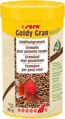 Sera goldy gran Nature 250ml - Hauptfutter schwimmendes Granulat für Goldfische