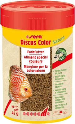 Sera Discus color nature - Farbfutter Granulatfutter für Diskus 100ml