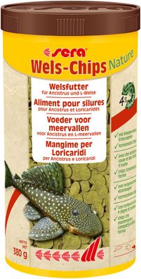 Sera Wels-Chips Nature 1000ml mit Extra- Holzanteil - Welstabletten MHD 11/23