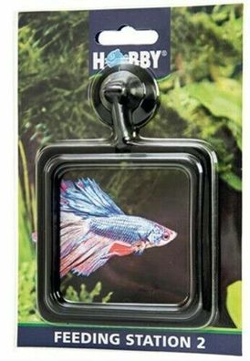 Hobby Feeding Station 2 - Futterring eckig 10x10cm für Aquarien, Futter TOP