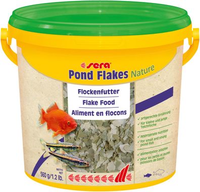 Sera Pond Flakes Nature 3800ml - Flockenfutter für aktive Teichfische