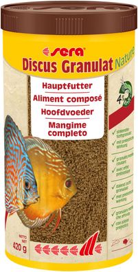 Sera Discus Granulat Nature 1000ml Hauptfutter Diskus sinkendes Granulat MHD 11/23