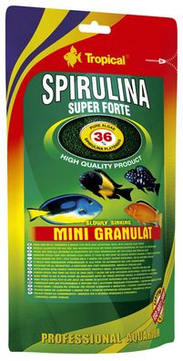Tropical Spirulina Super 36% Forte - 22g Mini Granulat Granulatfutter MHD 03/21