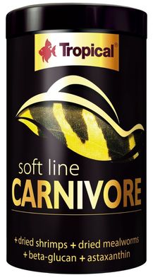 Tropical soft line Carnivore 250ml ideal für fleischfressende Fische - MHD 01/21