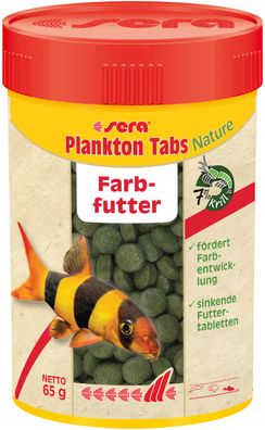 Sera Plankton Tabs Nature 100ml - 275 Futtertabletten Farbfutter Welse Aquarium