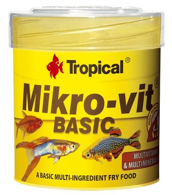 Tropical Mikro-Vit Basic - Aufzuchtfutter für Zierfische im Aquarium 50ml