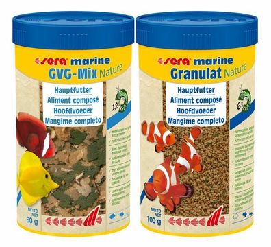 Sera marine granulat Nature 250ml + Sera marine GVG-mix Nature 250ml Meerwasser
