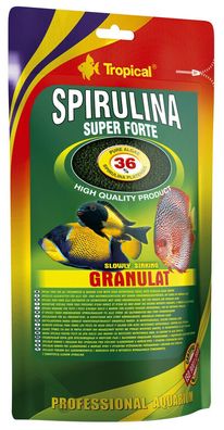 Tropical Spirulina Super 36% Forte Granulat 30g Algen Aquarium Futter MHD 11/21