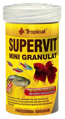 Tropical Supervit Mini Granulat - Fischfutter Basis-Granulat 250ml Aquarium