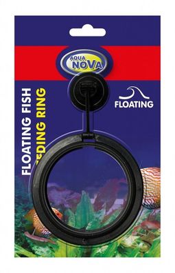 Aqua Nova Futterring 7,5cm - schwimmend rund mit Saugnapf für Aquarien, Futter