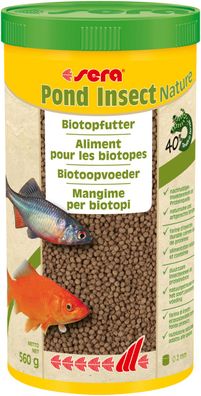 Sera Pond Insect Nature 1000ml - Biotopfutter für Goldfische + Koi Gartenteich