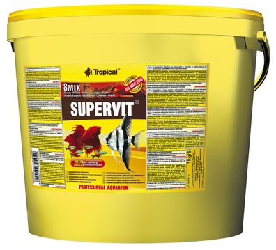 Tropical Supervit Premium Futter Flockenfutter 8 fach Mix f. Zierfische 11 Liter