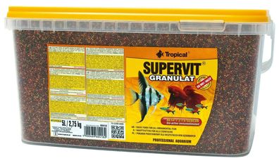 Tropical Supervit Granulat - Hauptfutter für alle Zierfische 5 Liter Eimer