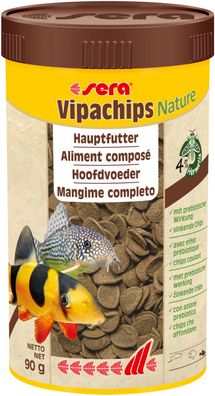 Sera Vipachips Nature Hauptfutter Bodenfutterchips 250ml Aquarium Welstabletten