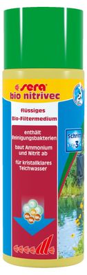 Sera pond bio nitrivec 500ml - flüssiges Bio-Filtermedium - baut Nitrit ab Teich