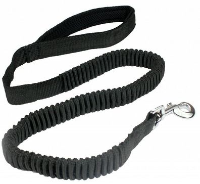 Hunde Bungee Seil Leine mit Griff 2,5cm x 120-200cm - schwarz Hund Zubehör