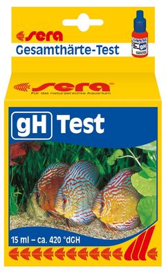 Sera gH Test - Gesamthärte-Test 15ml - für ca. 420 °dGH Wassertest Aquarium