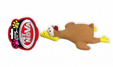 Hunde Huhn braun Chicken ca. 26cm quietschendes Spielzeug Hund