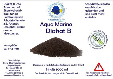 Coral Reef Diakat B 0,5-2mm - 27L Sack entzieht dem Wasser Phosphat + Silikat