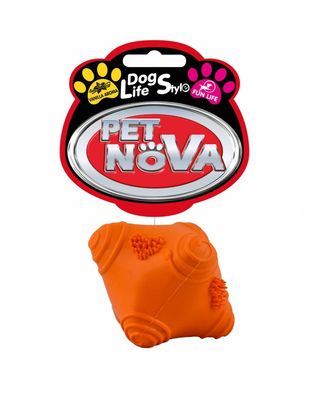 Hunde Crazzy Ball orange ca. 5cm lustiges Spielzeug Hund