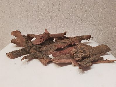 25g Seemandelbaumrinde / Catappa Bark flach für Welse, Deko Höhle, Garnelen