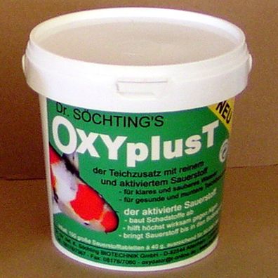 Söchting OXYplusT Sauerstofftabletten 1kg - O2 in Tablettenform Gartenteich Teich