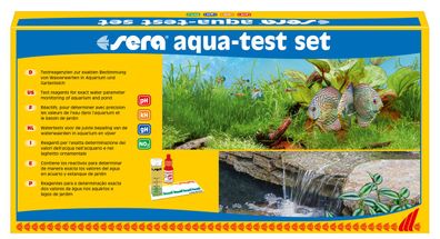 Sera aqua-test Set - zur Bestimmung von Wasserwerten im Aquarium + Gartenteich