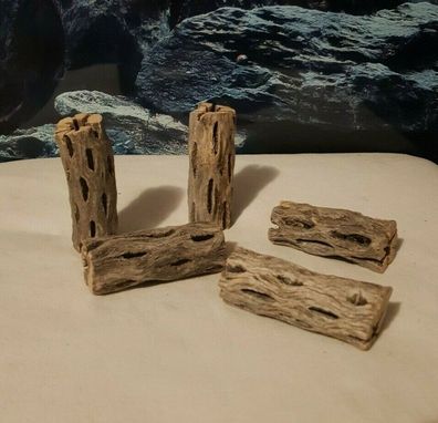 5x Vuka Holz 7-8cm - Wurzel für Aquarium, Terrarium, Garnelen, Reptilien, Deko