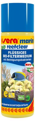 Sera marin bio reefclear 100ml - flüssiges Bio-Filtermedium Meerwasser MHD 09/22