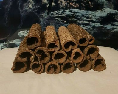 ca. 100g Seemandelbaumrinde / Catappa Bark Röhre Durchmesser 2,5-3cm Garnelen