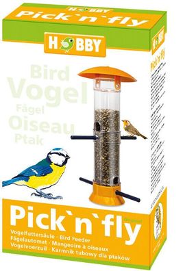 Hobby Pick`n`fly 38cm gelb - Vogelfuttersäule Futterspender Futterstation Futter