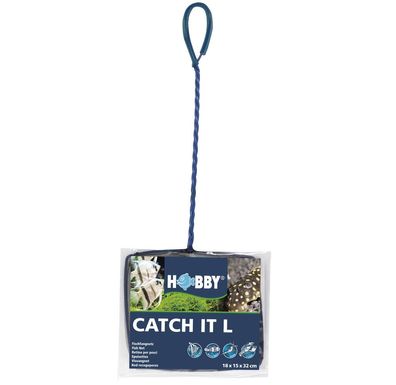 Hobby Catch L - weiches Fischfangnetz 18x15x32cm schwarz Fangnetz Aquarium