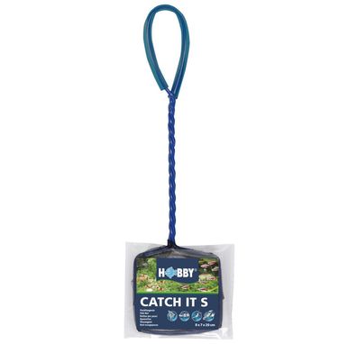 Hobby Catch S - weiches Fischfangnetz 8x7x20cm schwarz Fangnetz Aquarium