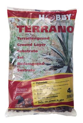 Hobby Terrano Pinienrinde Terrariensubstrat 4 Liter Bodengrund Terrarium Deko